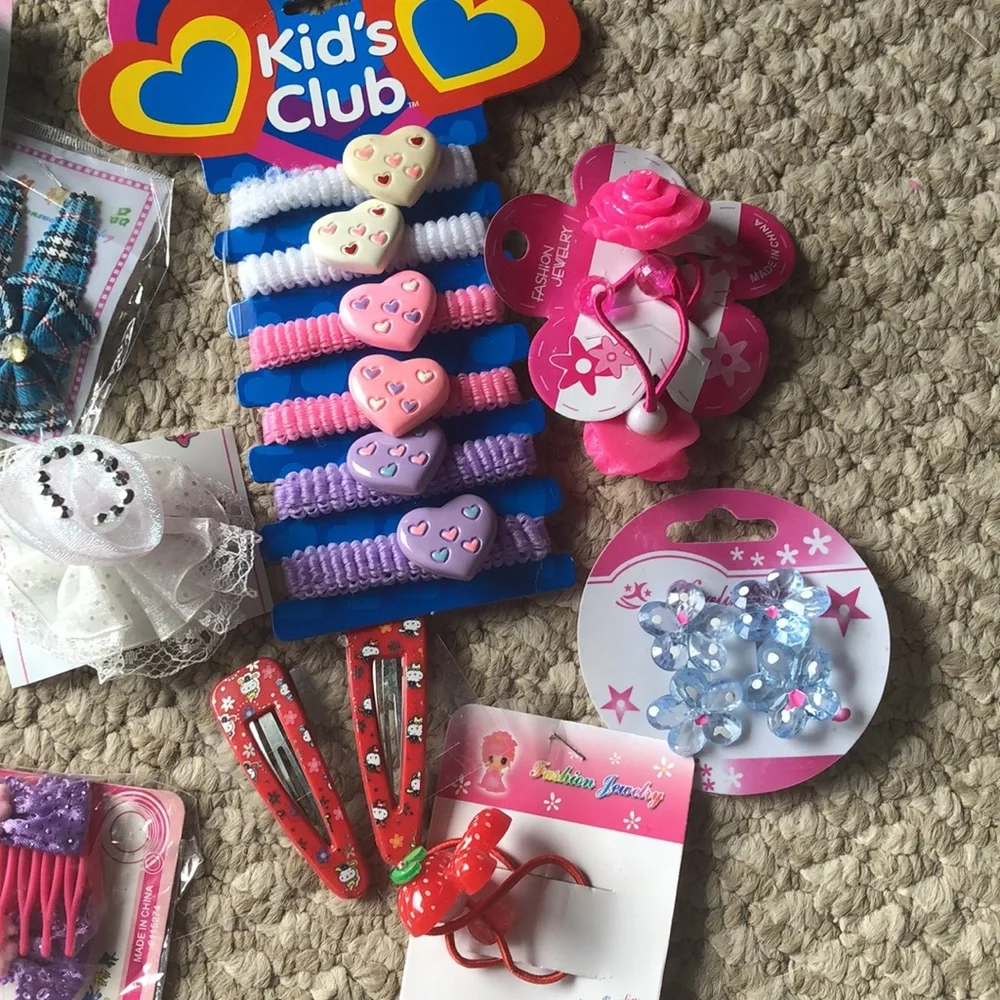 New Children’s hair clips and hair ties bundle